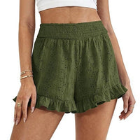High-waisted Cutout Lace Shorts Womens Casual Beach Shorts