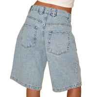 European And American Denim Shorts Bullet-free Fitted Figure Flattering Women's Pants