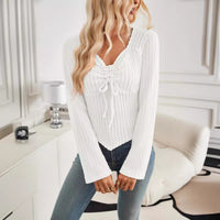Women's Pleating Long-sleeved Top