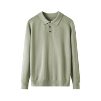 Men's Long-sleeved Sweater Lapel Comfortable All-match Sweater