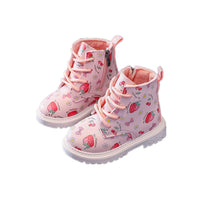 Girls Martin Boots Cute Strawberry Short Boots