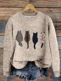 Needle Digital Printing 3D Round Neck Sweater Street Comfortable