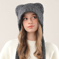 Cute Bear Knitted Hat Warm-keeping And Cold-proof Earmuffs Hat