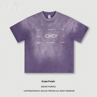 Retro Washed Round Neck Short Sleeve Men And Women
