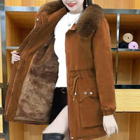 Women's Short Winter Loose Fleece Padded Coat