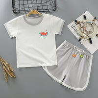 Children's Short-sleeved Suit Two-piece Cotton Suit
