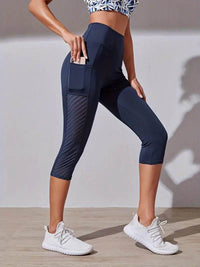 Color Contrast Patchwork Running Trousers Belly Contracting