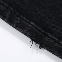Distressed Washed Water Worn Loose Shorts For Men Retro