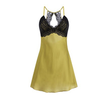 Plus Size Pajamas With Chest Pad Gathered Lace Slip Nightdress