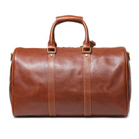 Men's Leather Shoulder Crossbody Luggage Cowhide Gym Bag