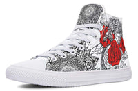 Fashion Printed Couple High Top Canvas Shoes
