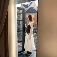 Fashionable Relaxed A-line Skirt Draping High-end Mid-length Pleated Skirt