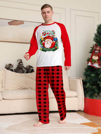 Cartoon Plaid Printed Long Sleeve Holiday Suit