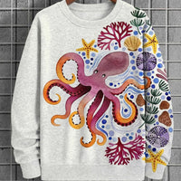 Men's 3D Digital Printed Round Neck Sweater