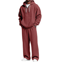 Solid Color Long Sleeved Long Pants Two-piece Set Sporty And Minimalist