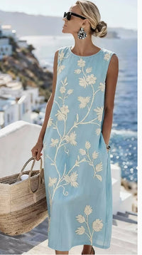 Round-neck Pullover Trendy And Fashionable Patchwork Women's Dress