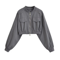 Short American-style Vintage Workwear Jacket