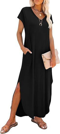 European And American Women's Casual Loose Long Dress