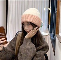 Color Knitted Hat Children Keep Warm In Autumn And Winter