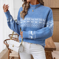 New Half Turtleneck Pullover Long Sleeve Sweater