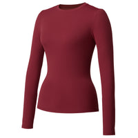 Womens Long-sleeve Stretchy Quick-drying Bare-feel Yoga Wear