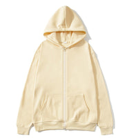 Women's Zip-up Hoodie Sweatshirt Jacket Fleece Loose-fit