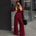 Womens Two-Piece Office-Chic Suit Set For A Slimmer Look