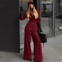 Womens Two-Piece Office-Chic Suit Set For A Slimmer Look
