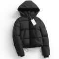 Spanish Style Winter New Versatile Loose Fluffy Bread Thickened Warm Hooded Cotton Coat Women