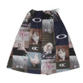Rabbit Cat Printed Cute A Pendulum Length Skirt