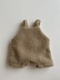 Baby Thickened Fleece Overalls Boy Baby Bodysuit Shorts
