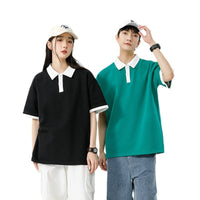 Men's Lapel Hong Kong Style Casual Short Sleeve