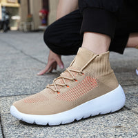 Flyknit Men's Shoes Lightweight Breathable Mesh Casual Sneaker
