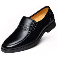 Men's Leather Shoes Breathable Hollow Sandals Middle-aged And Elderly Men's Shoes