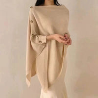 Women's Wool Slant Cape Scarf