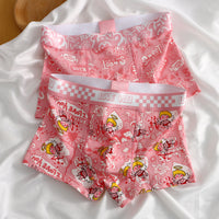 Printing Stylish Cotton Breathable Men's Underwear Cute Cartoon For Teenagers