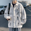 Hong Kong Style Denim Jacket Men's Winter High Street Jacket