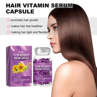 Purple Hair Care Capsule Improves Dry Knotting