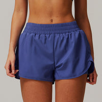 Pocket Nude Feel Quick-drying Yoga Shorts Fake Two-piece Sports