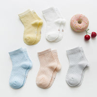 Breathable Solid Color Mesh Baby Socks For Men And Women