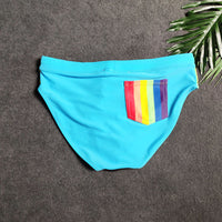 Men's Fashion Rainbow Element Swim Trunks