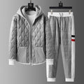 Winter Hooded Cardigan And Padded Cotton Jacket TwoPiece Set