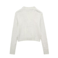 Women's Street Fashion V-neck Knitted Cardigan Coat