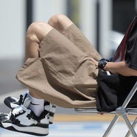 Men's Summer Thin Large Pocket Japanese Magazine Style Wear Fifth Pants
