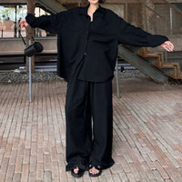Summer Wide-leg Pants Casual Pants Fashion Two-piece Set
