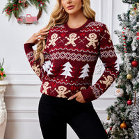 New Gingerbread Man Jacquard Long-Sleeve Sweater