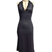 Printed Halter High-Waist Backless Slip Dress Women