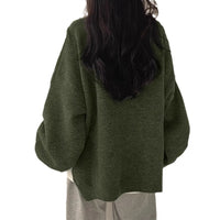 Idle Style Retro Crew Neck Pullover Sweater