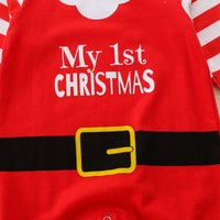 Cute Christmas Day Long Sleeve Personalized Printed One-piece Hat Two-Piece Set