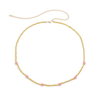 Trendy Single-layer Small Daisy Rice Bead Waist Chain